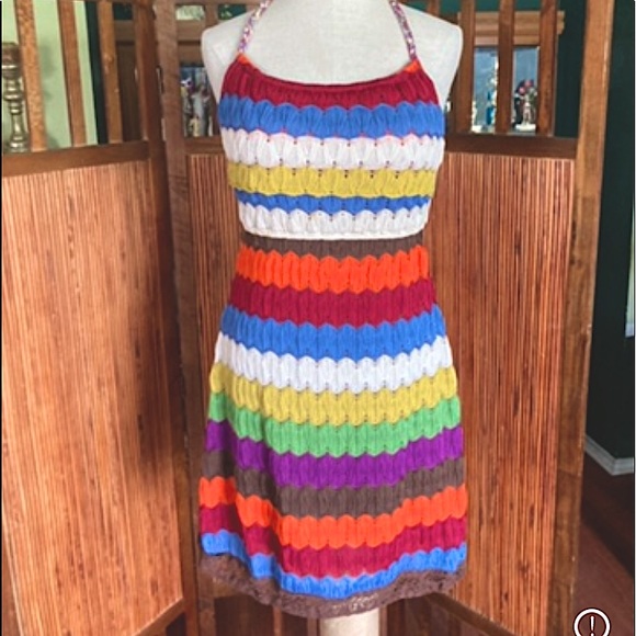 Judith March woven halter dress. Multicolor size 7 medium. - Picture 1 of 10